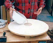 Pouring Axner Kiln Wash